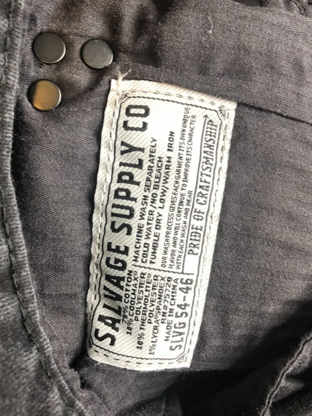 Salvage Jeans Mens 38x30 Black Riot Taper Athletic Stretch Embroidered MMA - Picture 6 of 14
